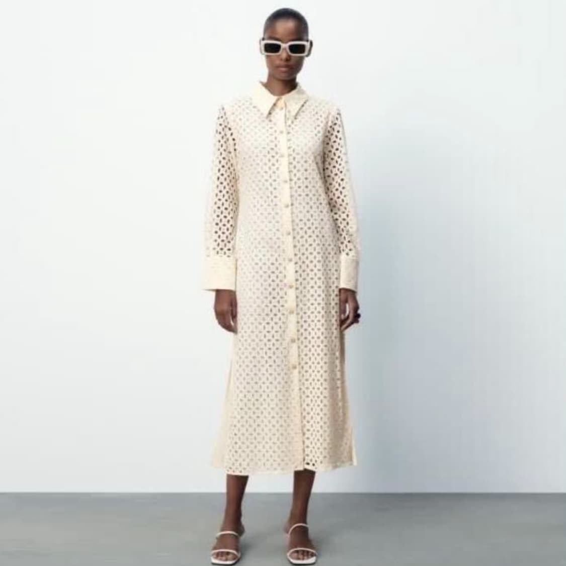 자라(ZARA) 아일렛 셔츠원피스 55-66 새상품 상품이미지1