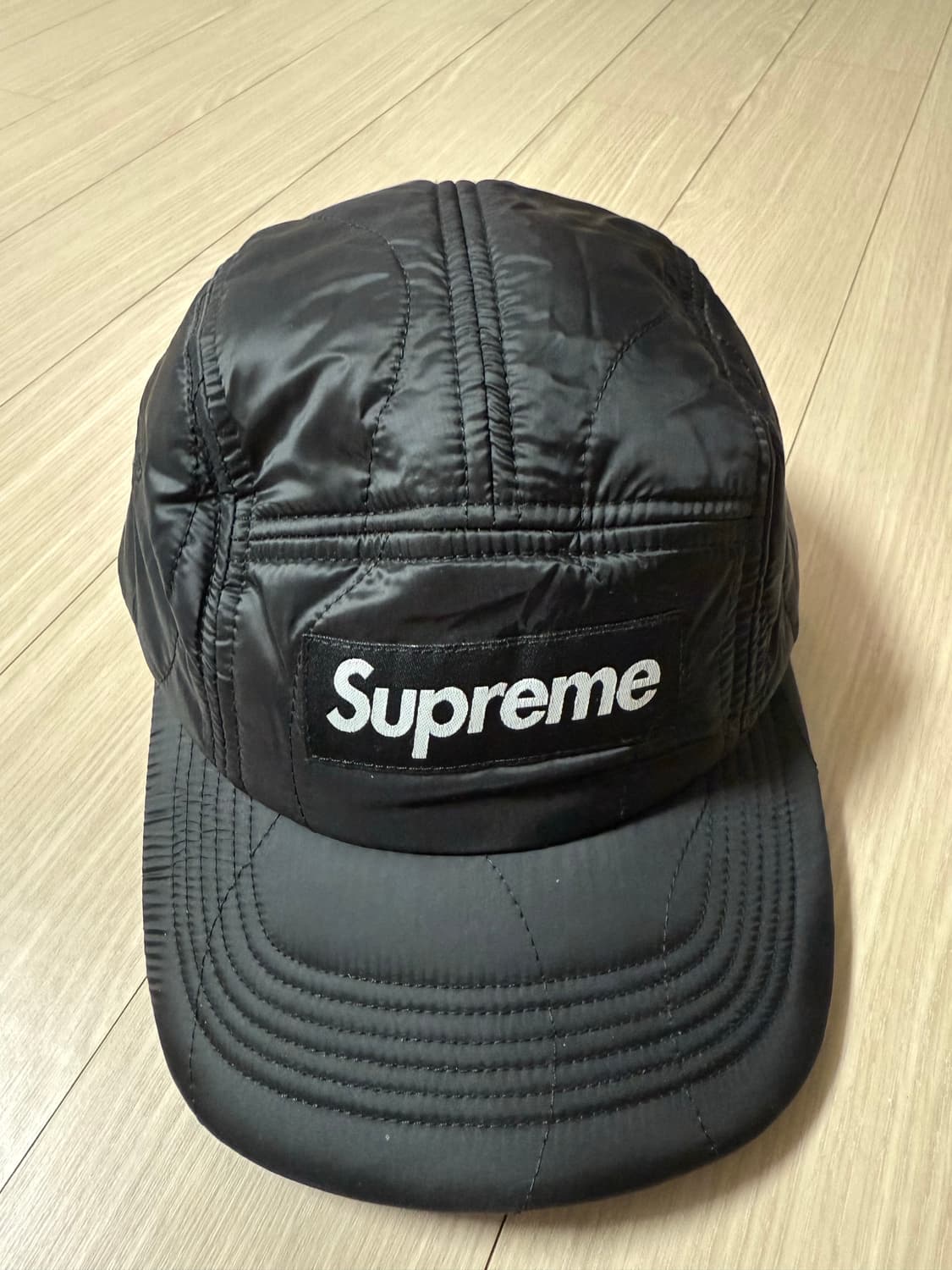 슈프림 퀼티드 라이너 캠프캡 블랙 - 22FW 상품이미지2