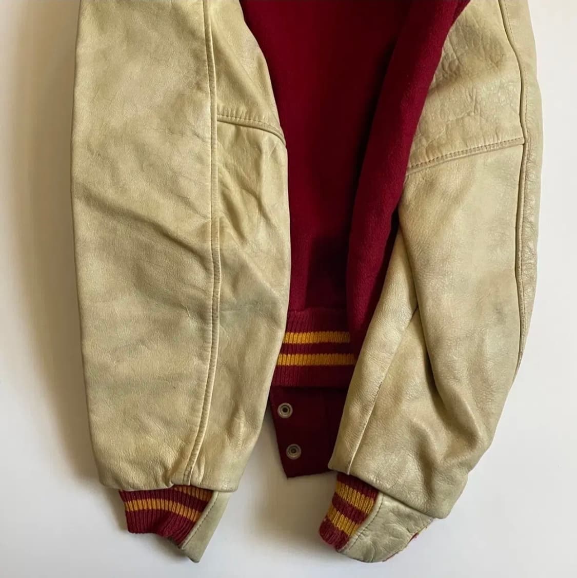 80s 골든베어 버건디 바시티 자켓 상품이미지5