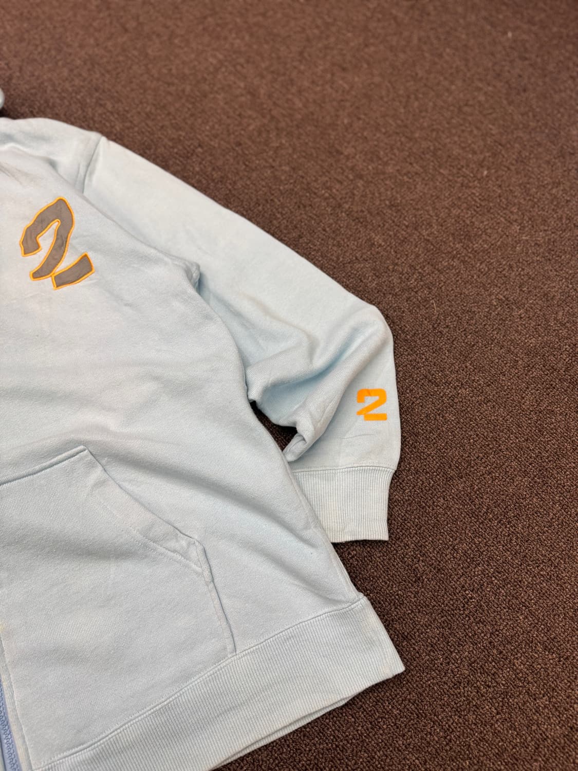 L)RUF2 빈티지 로고 포인트 후드집업(지퍼/오염) 상품이미지3