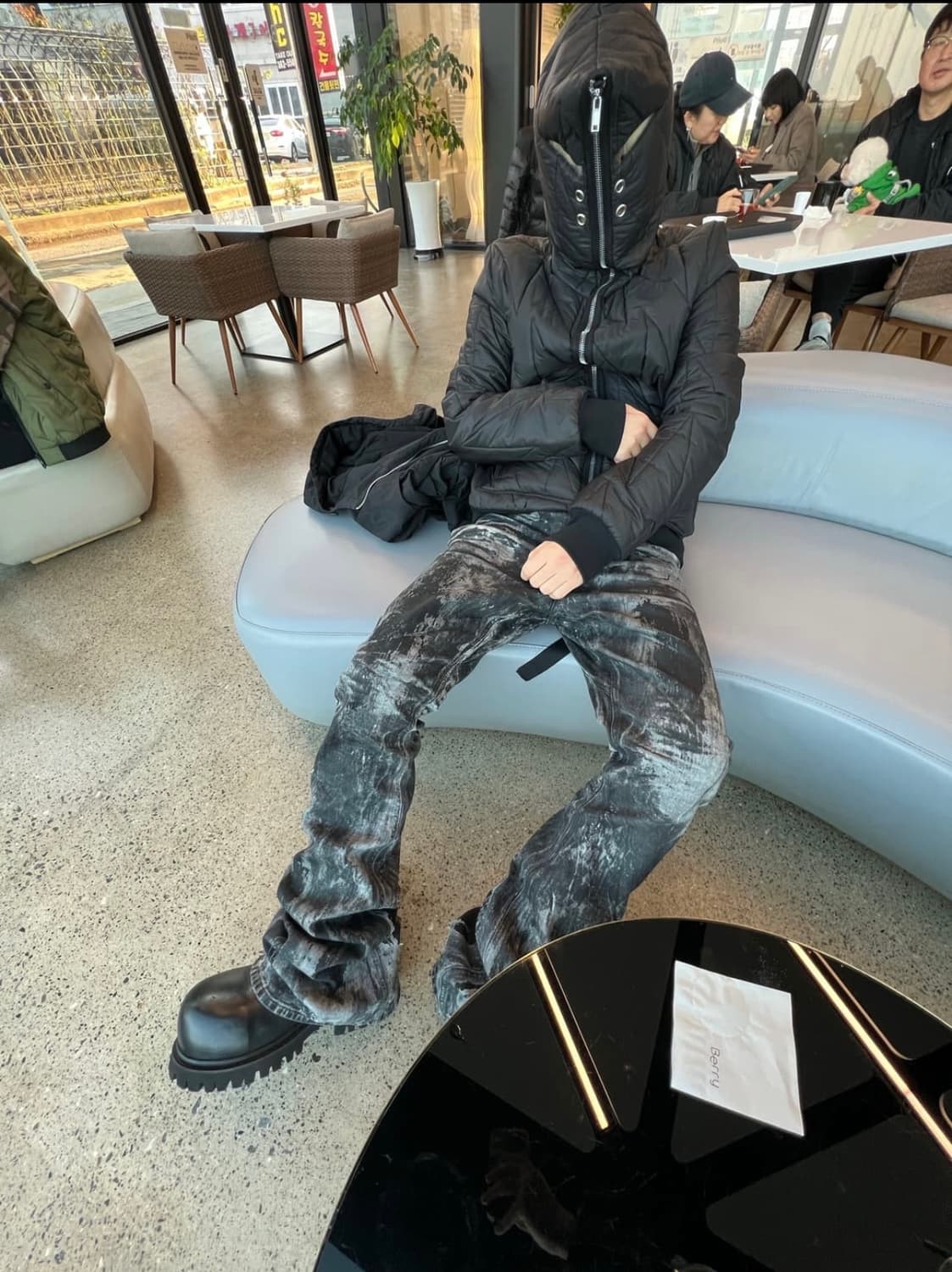 에모스탠스클럽 펜타그램 코팅 배기 플레어진 1 상품이미지6