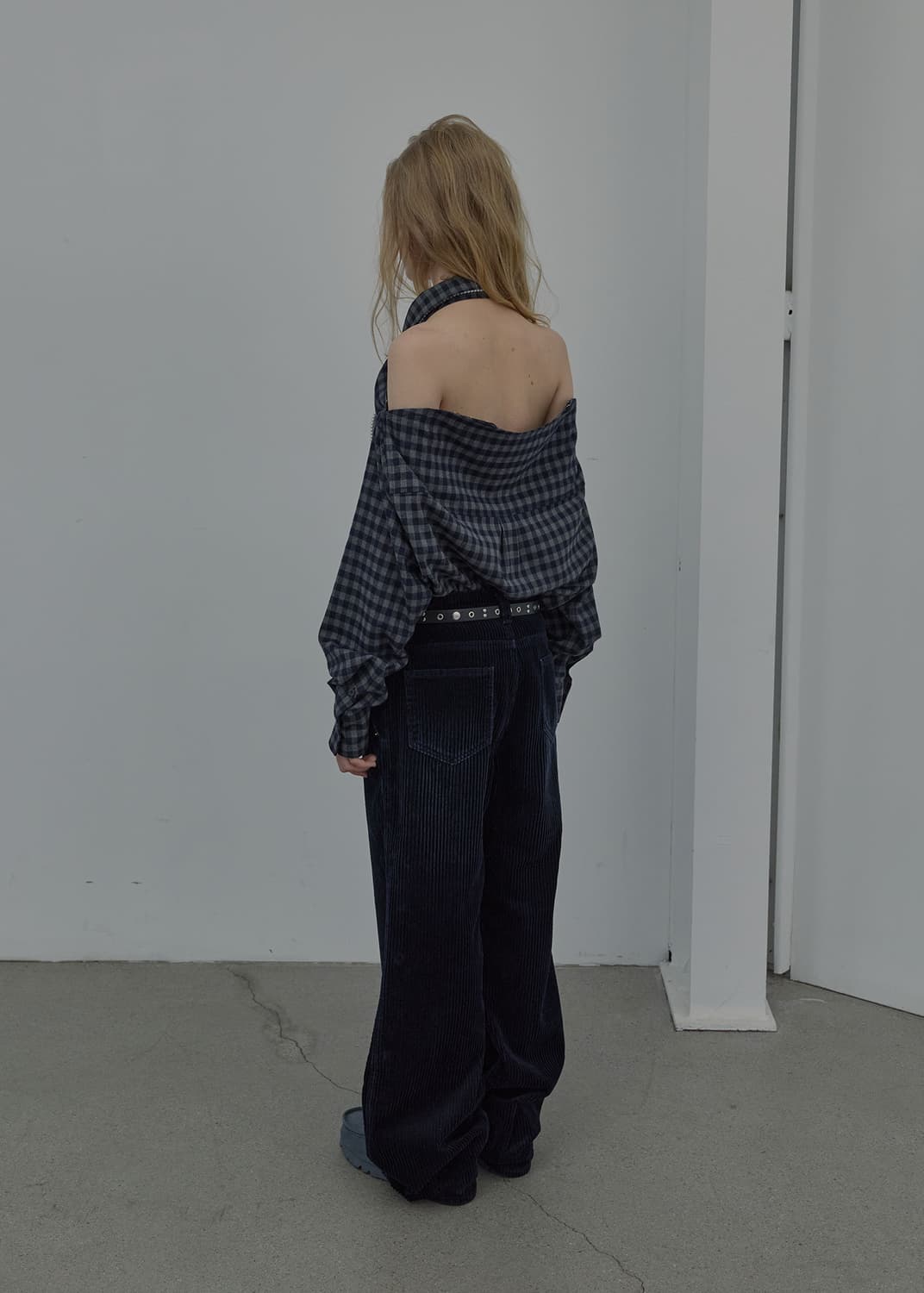 LCDC CHECKED HALTERNECK SHIRT (NAVY) 상품이미지3