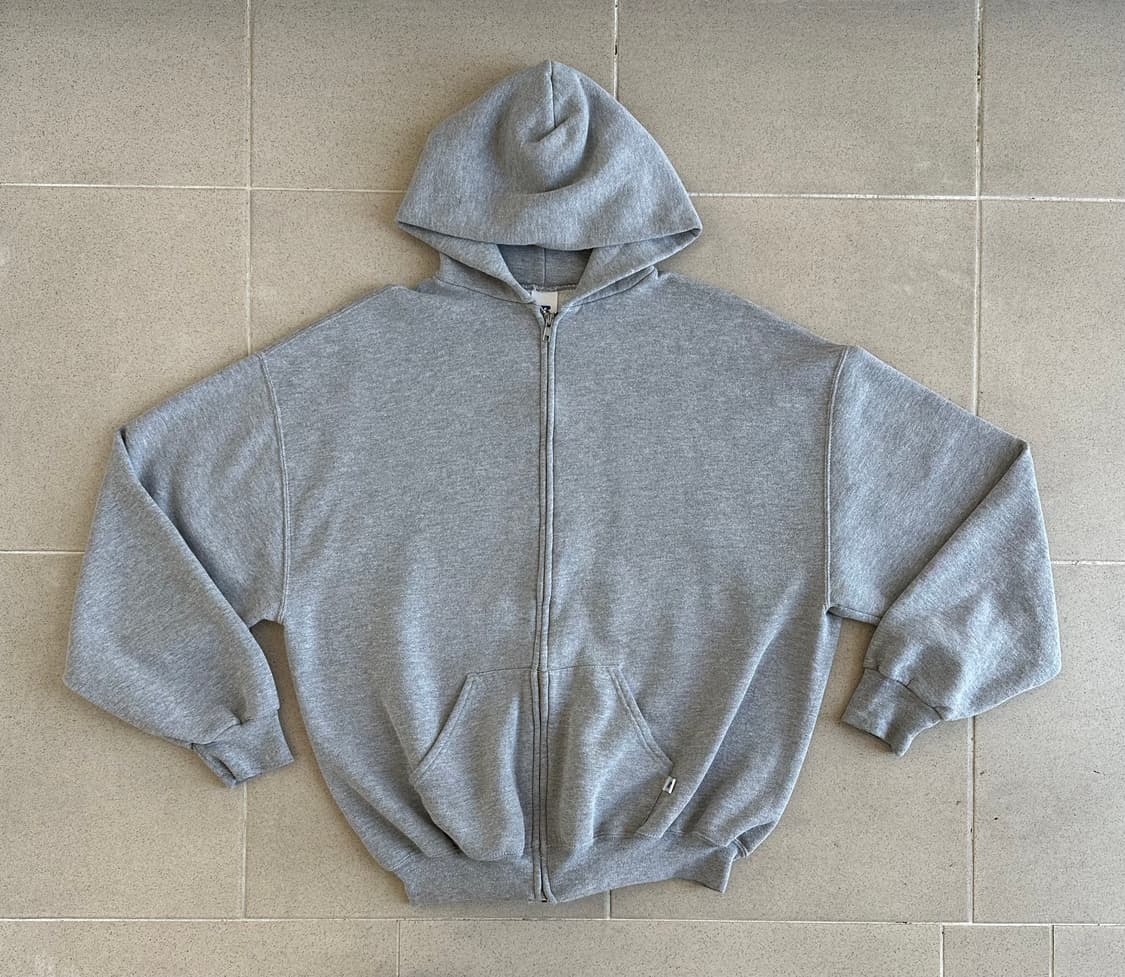 00s 빈티지 러셀 후드집업 그레이 XL 상품이미지1