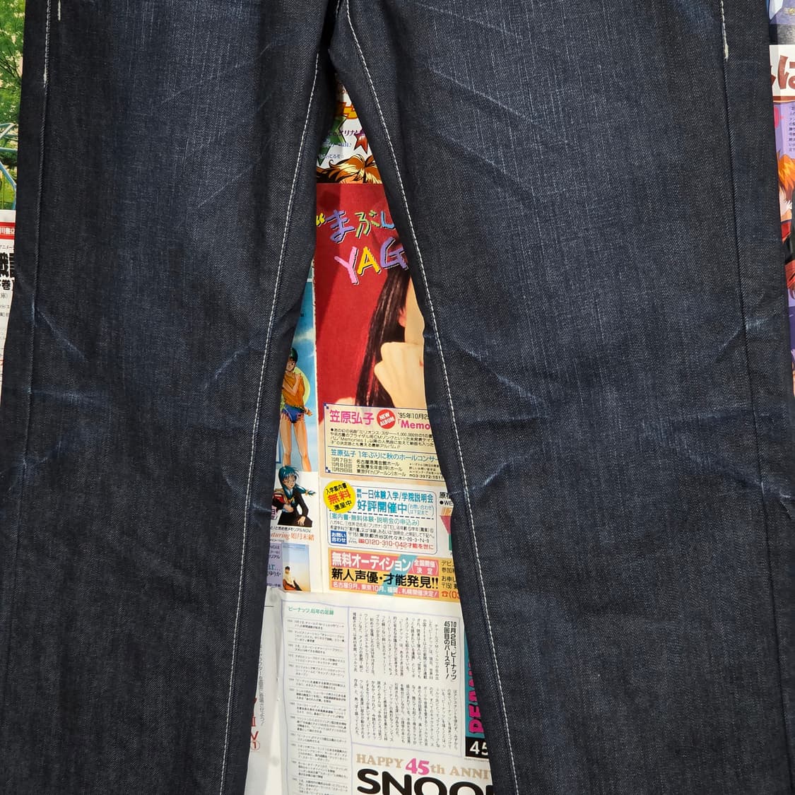 빈티지 포켓 라인스티치 생지 데님 팬츠 상품이미지5