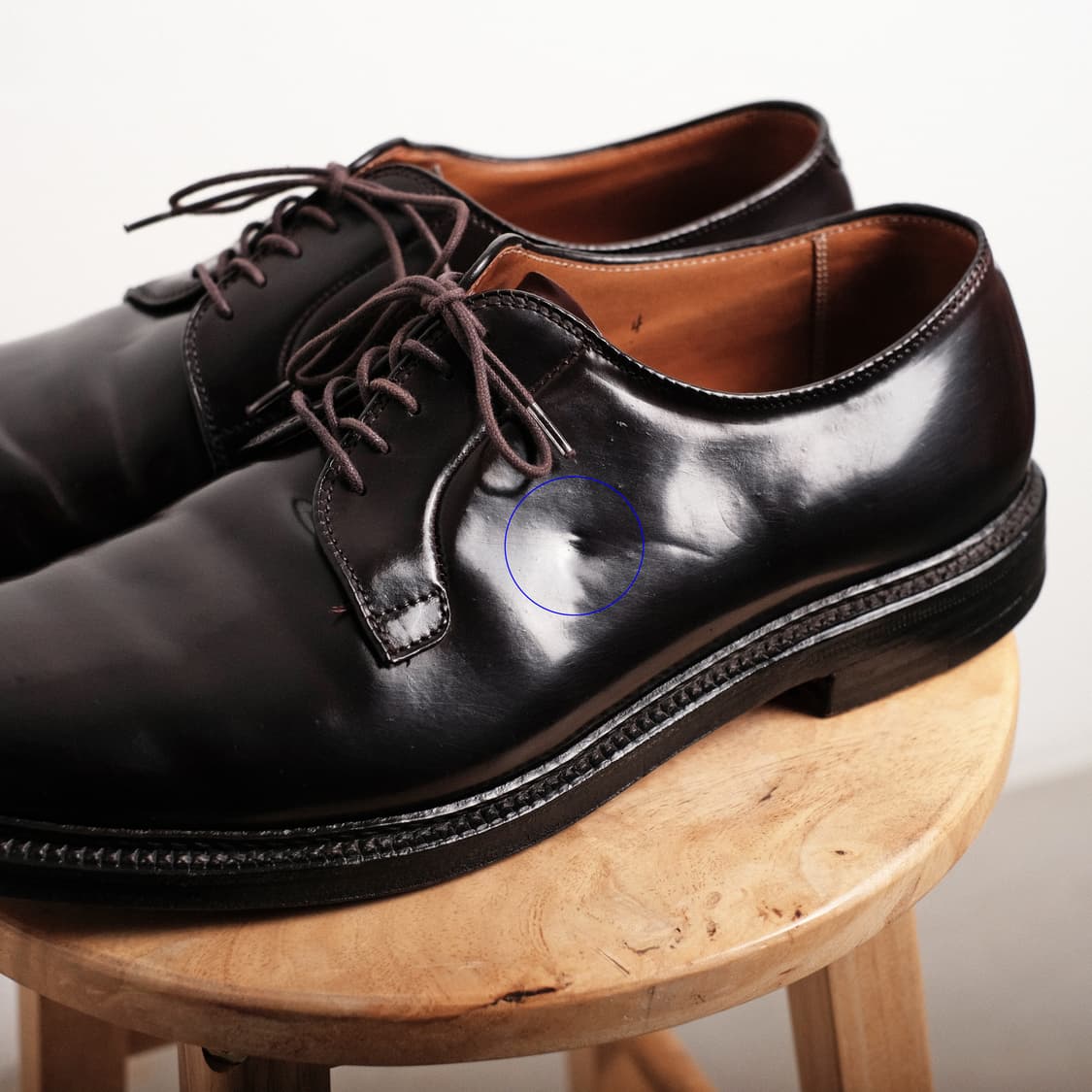 알든 990 11D 사이즈 버건디 코도반 플레인토 더비 상품이미지5