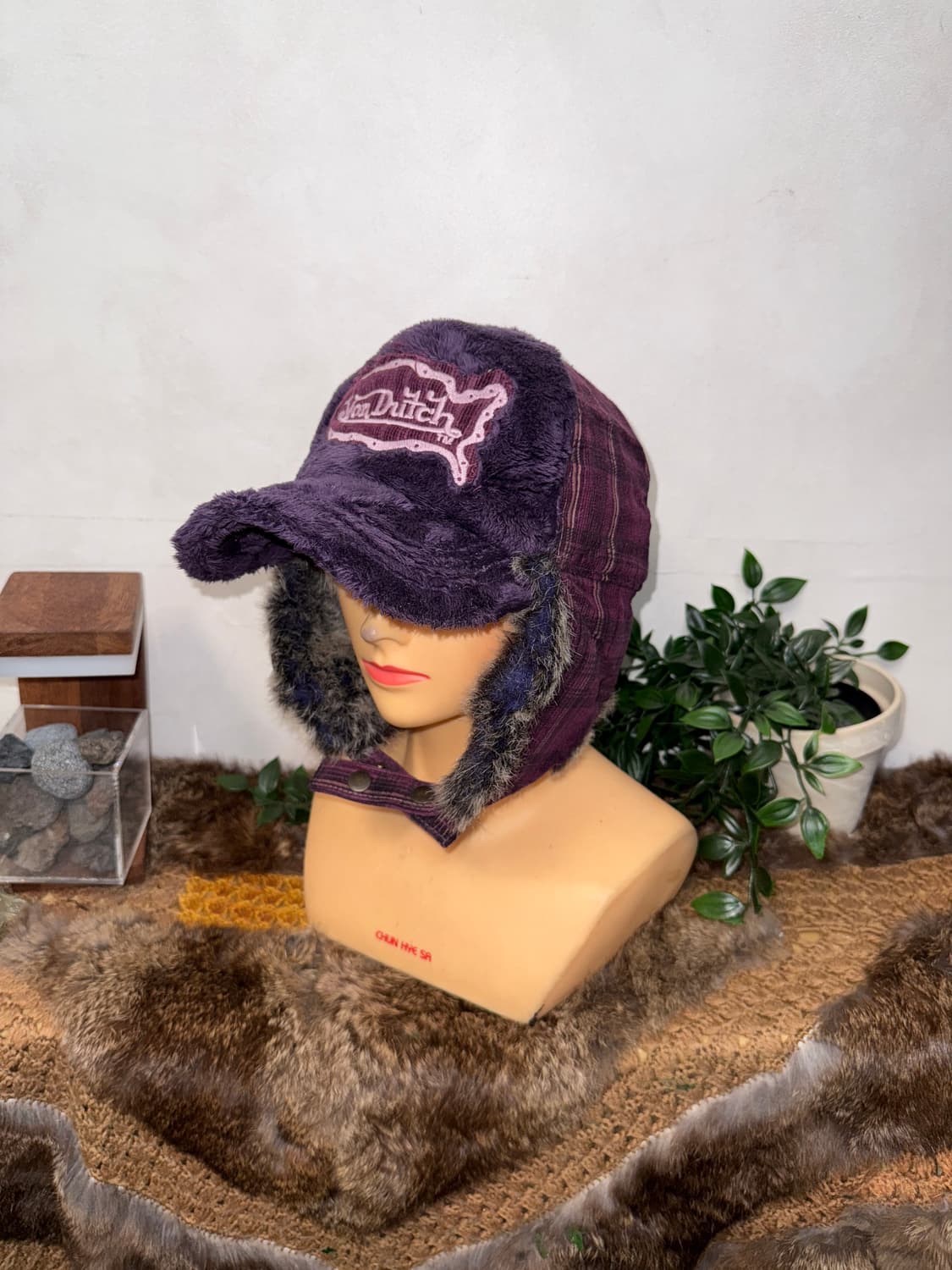VonDutch purple fur corduroy trapper hat 상품이미지6