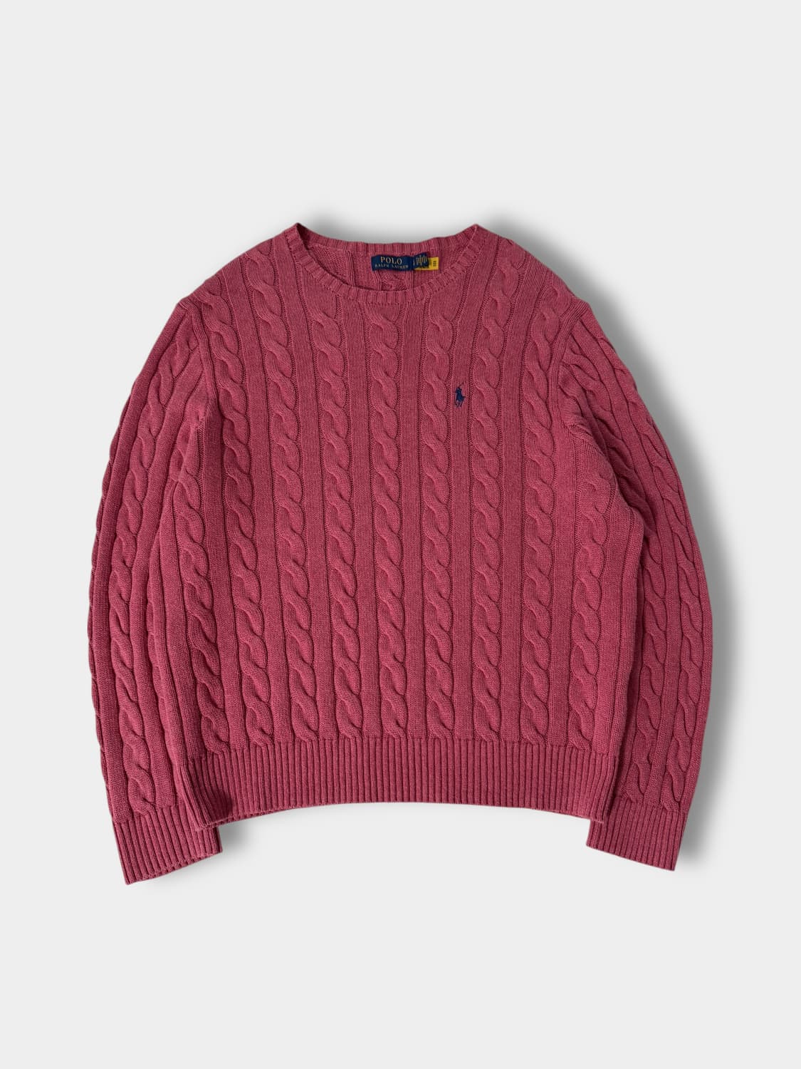 폴로 랄프로렌 루즈핏 신형 QR라벨 핑크 코튼 케이블 니트  Pri 상품이미지1