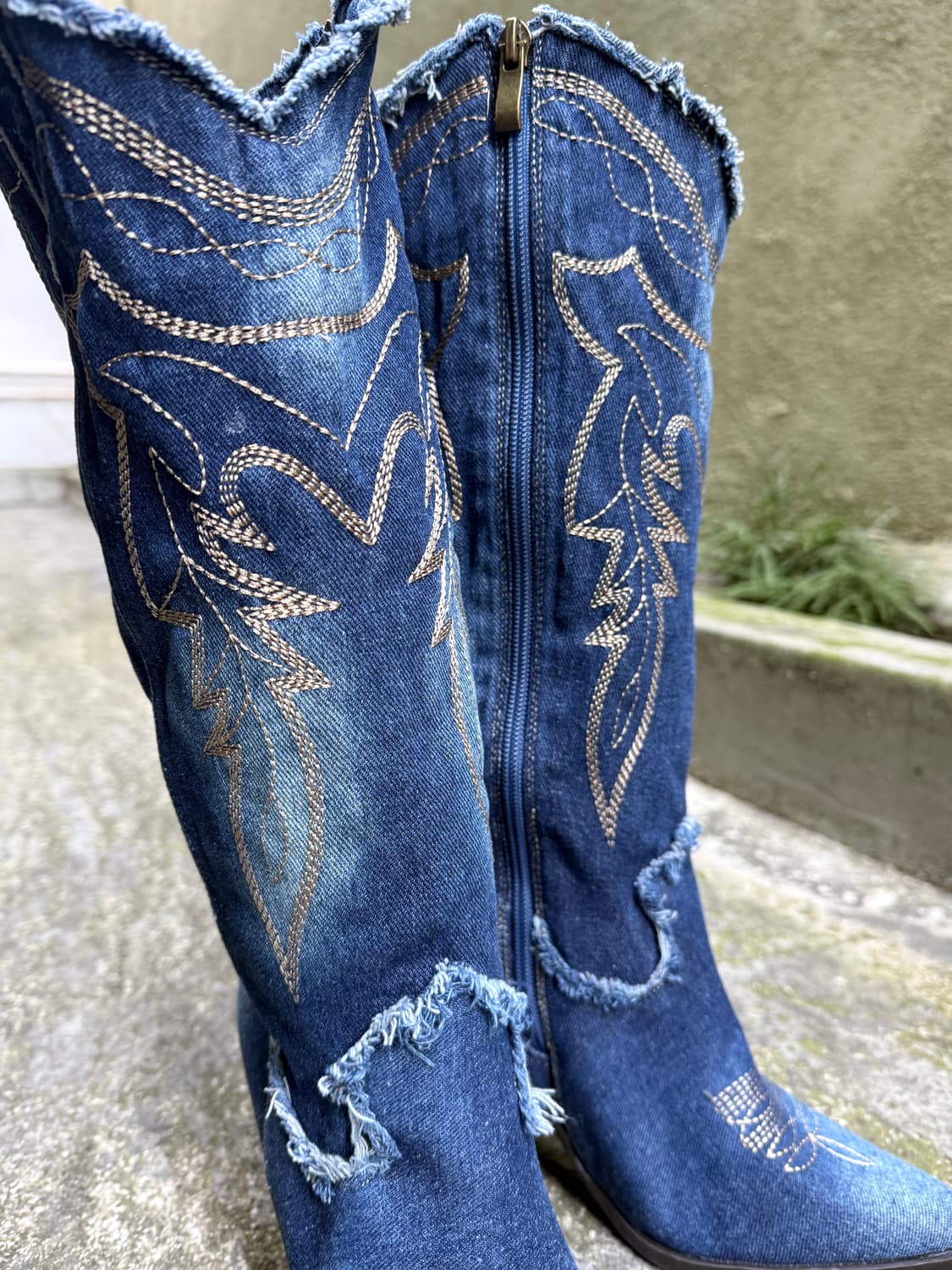 빈티지 웨스턴 데님 부츠 상품이미지6