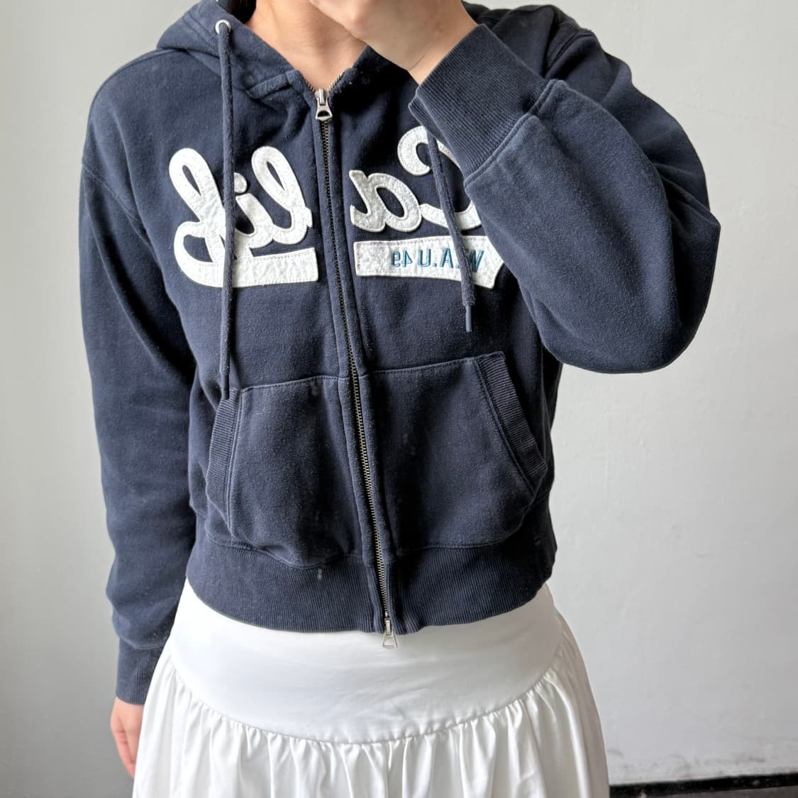 [S] 후아유 네이비 후드집업 상품이미지1