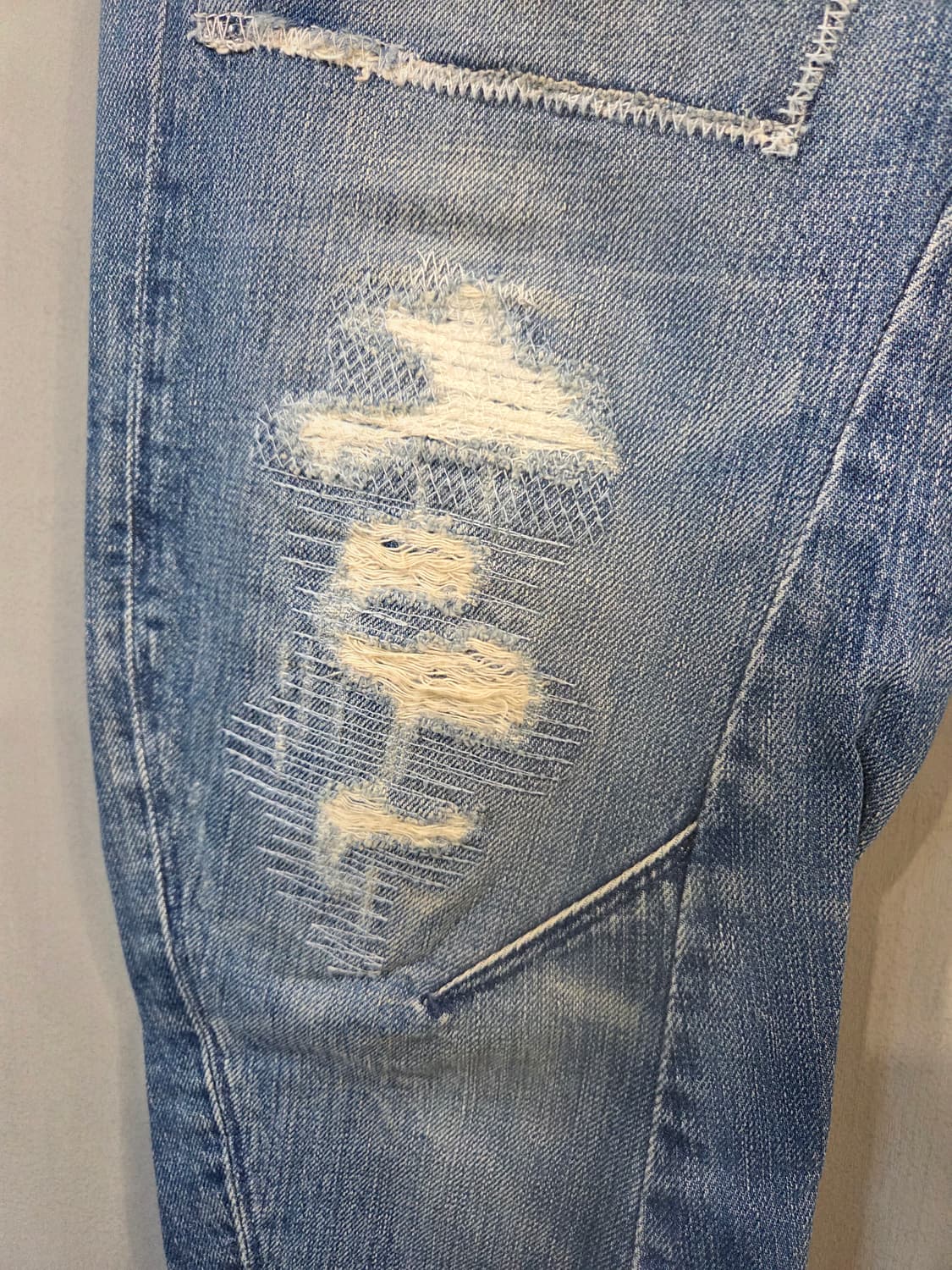 G-Star ARC 3D데님 청바지 데미지 워싱진(W26/L32) 상품이미지5