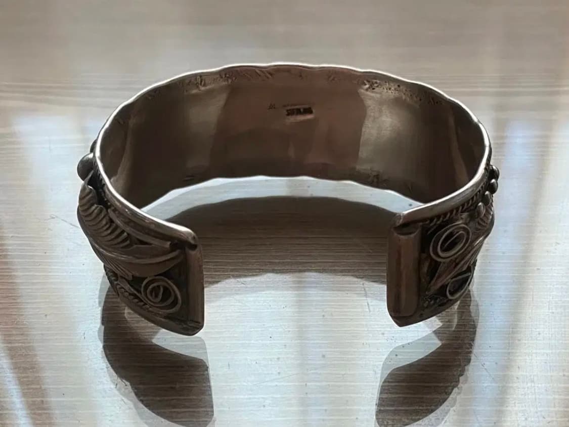 베어 클로 인디언 주얼리 네이티브 아메리칸 나바호 뱅글 은 팔찌 상품이미지6
