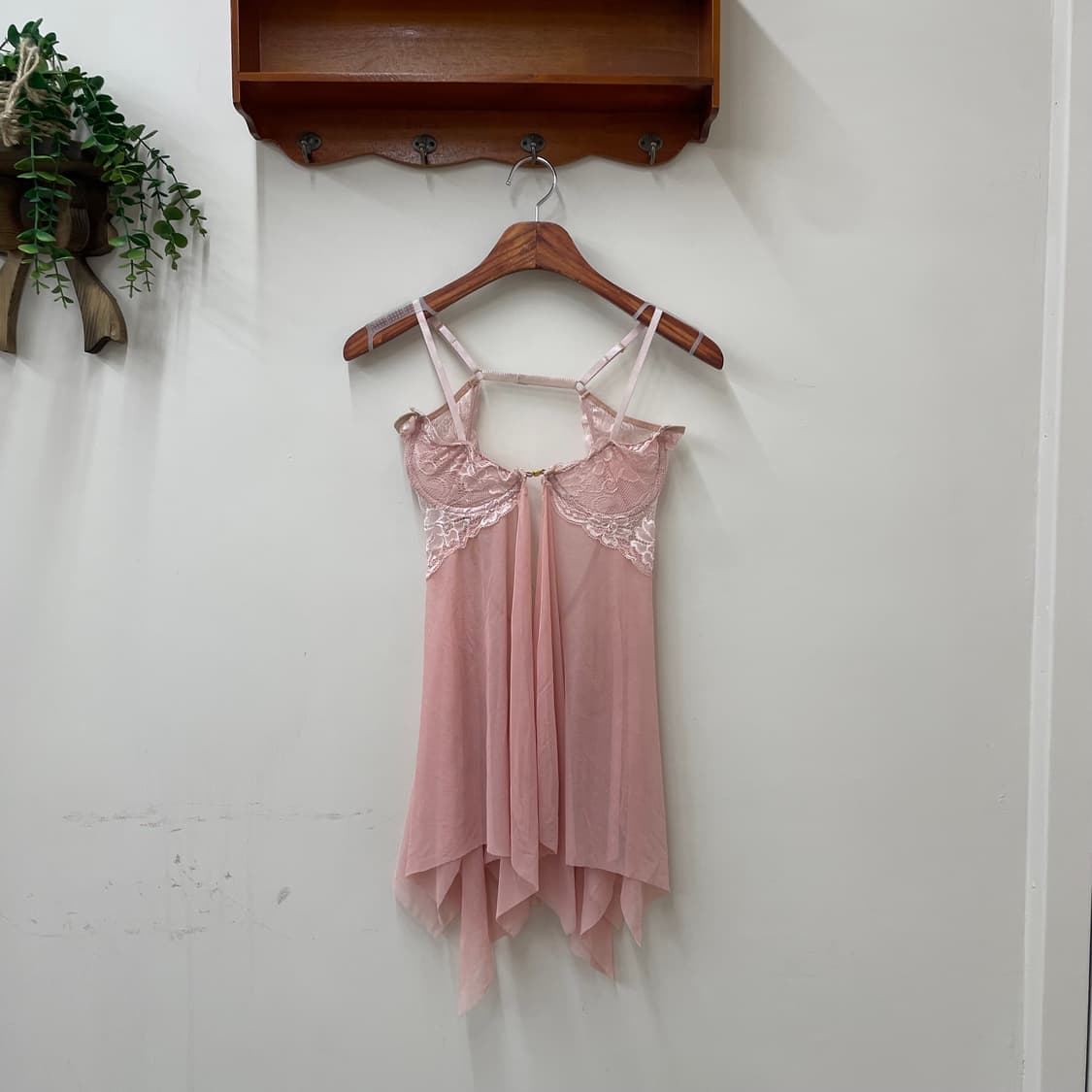 빈티지 핑크 오픈 슬립 나시 드레스 상품이미지2