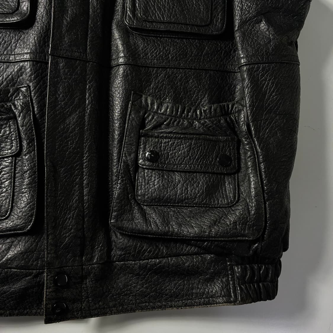 Vintage  인스피릿 램스킨 블랙 베스트  상품이미지4