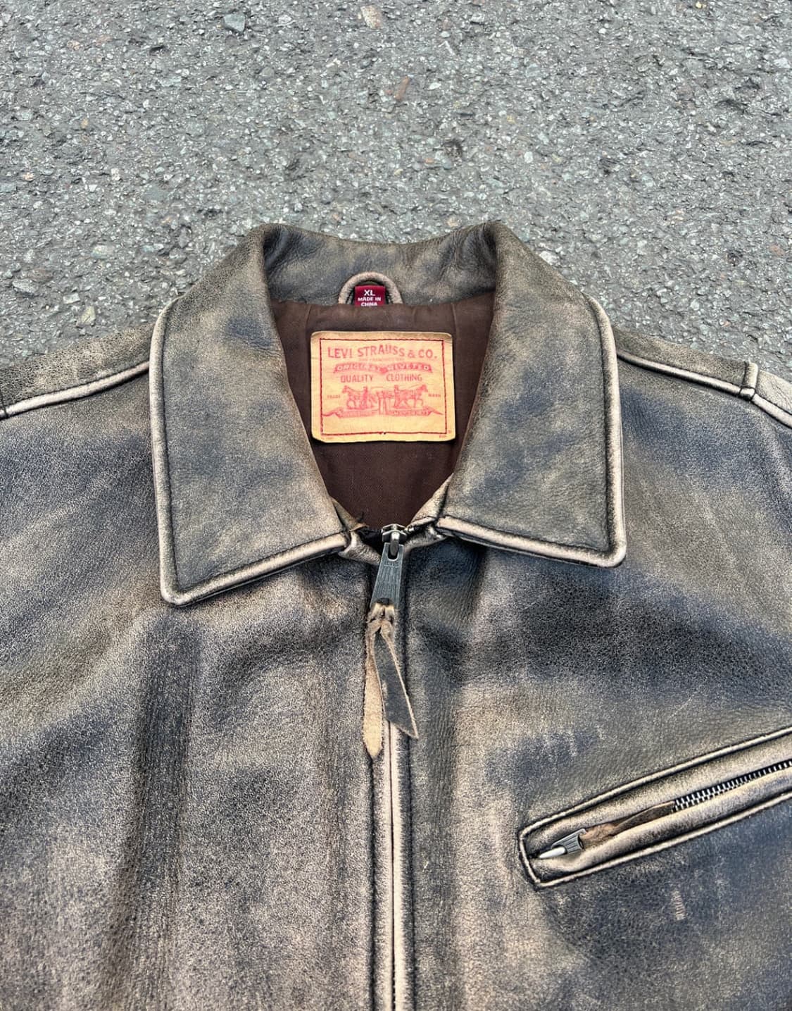 90s 빈티지 리바이스 싱글 레더자켓 상품이미지2