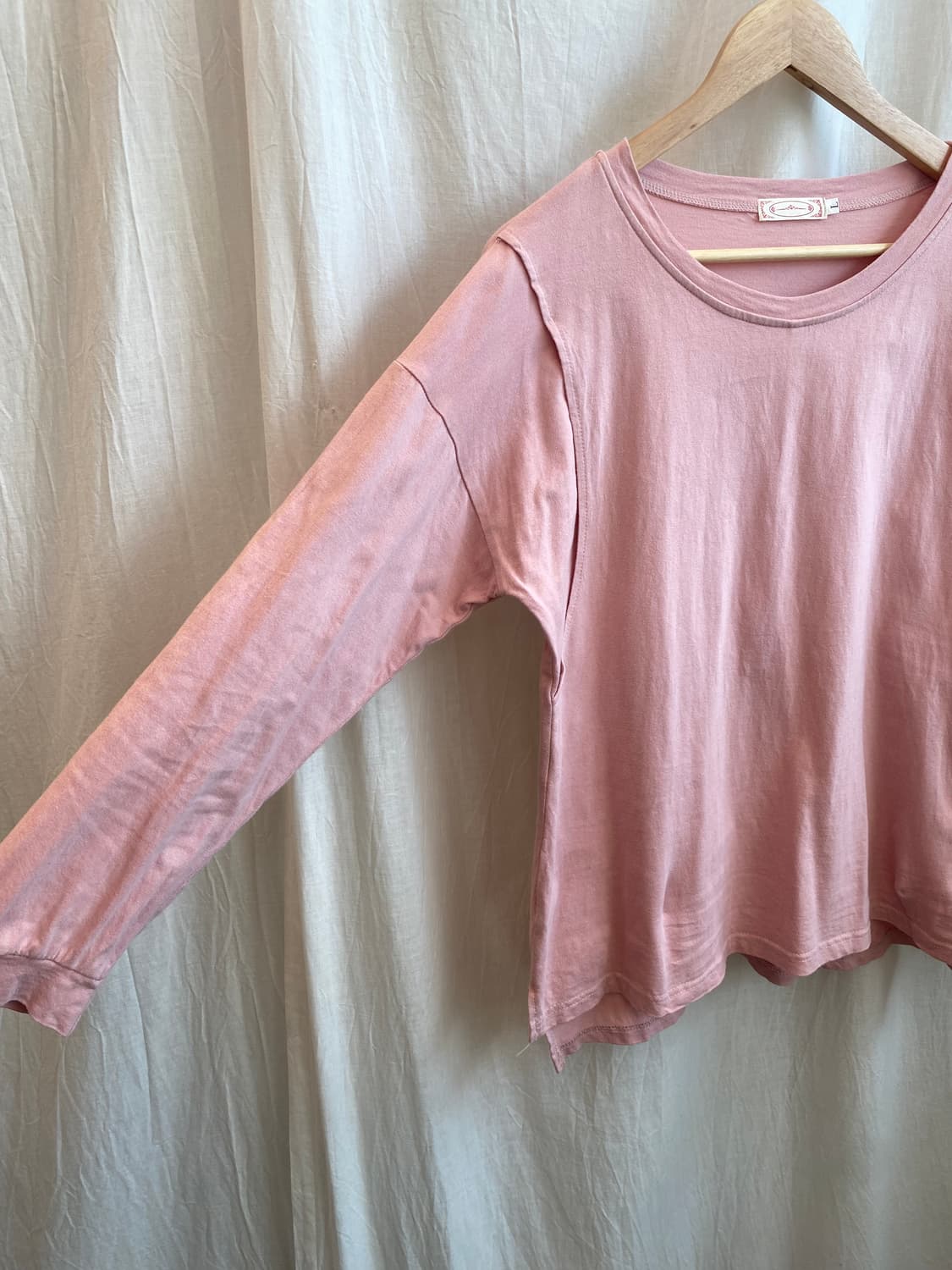 핑크 레이어 티셔츠(L) 상품이미지5