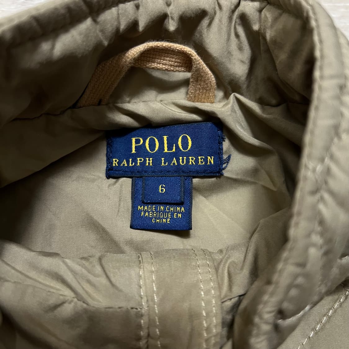 폴로 랄프로렌 키즈 스몰포니 자수로고 퀼팅 자켓 [베이지] 6세 상품이미지4