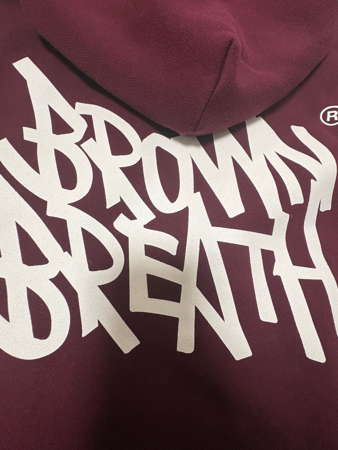 브라운브레스 버건디 후드티 S 상품이미지3