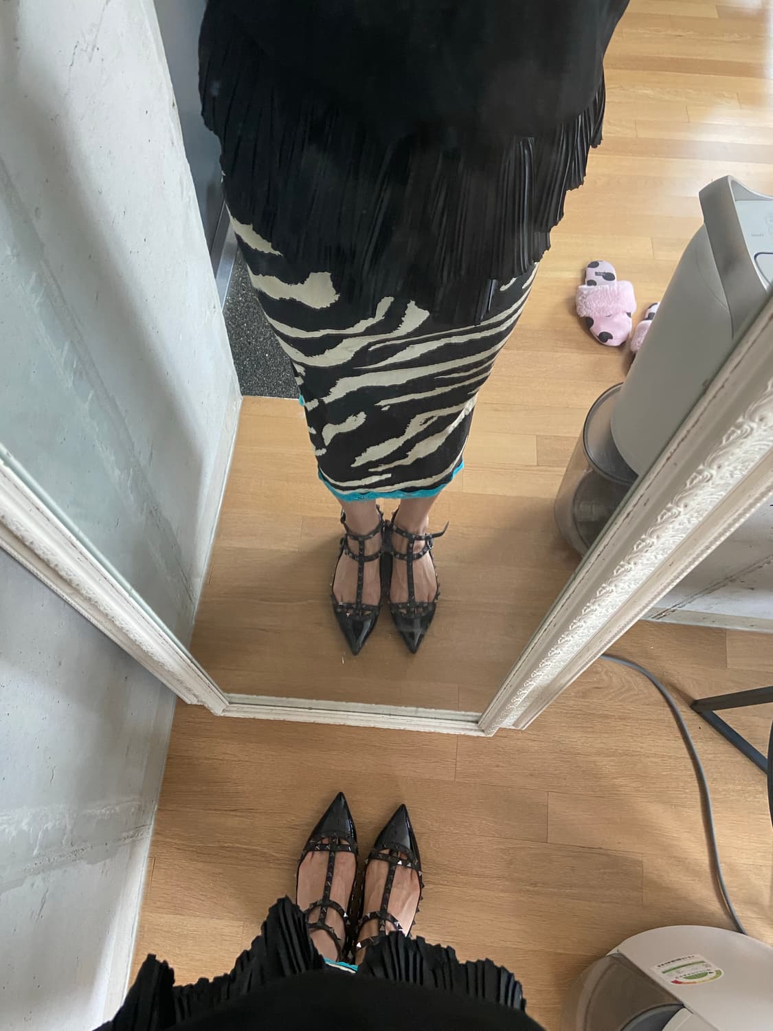 TOPSHOP zebra laced satin long skirt 상품이미지2