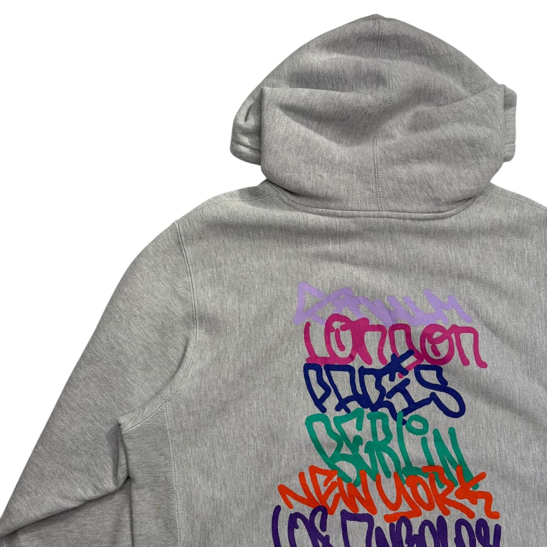 인디펜던트 X SNS! 백 프린팅 로고 그레이 후드티 M 상품이미지2