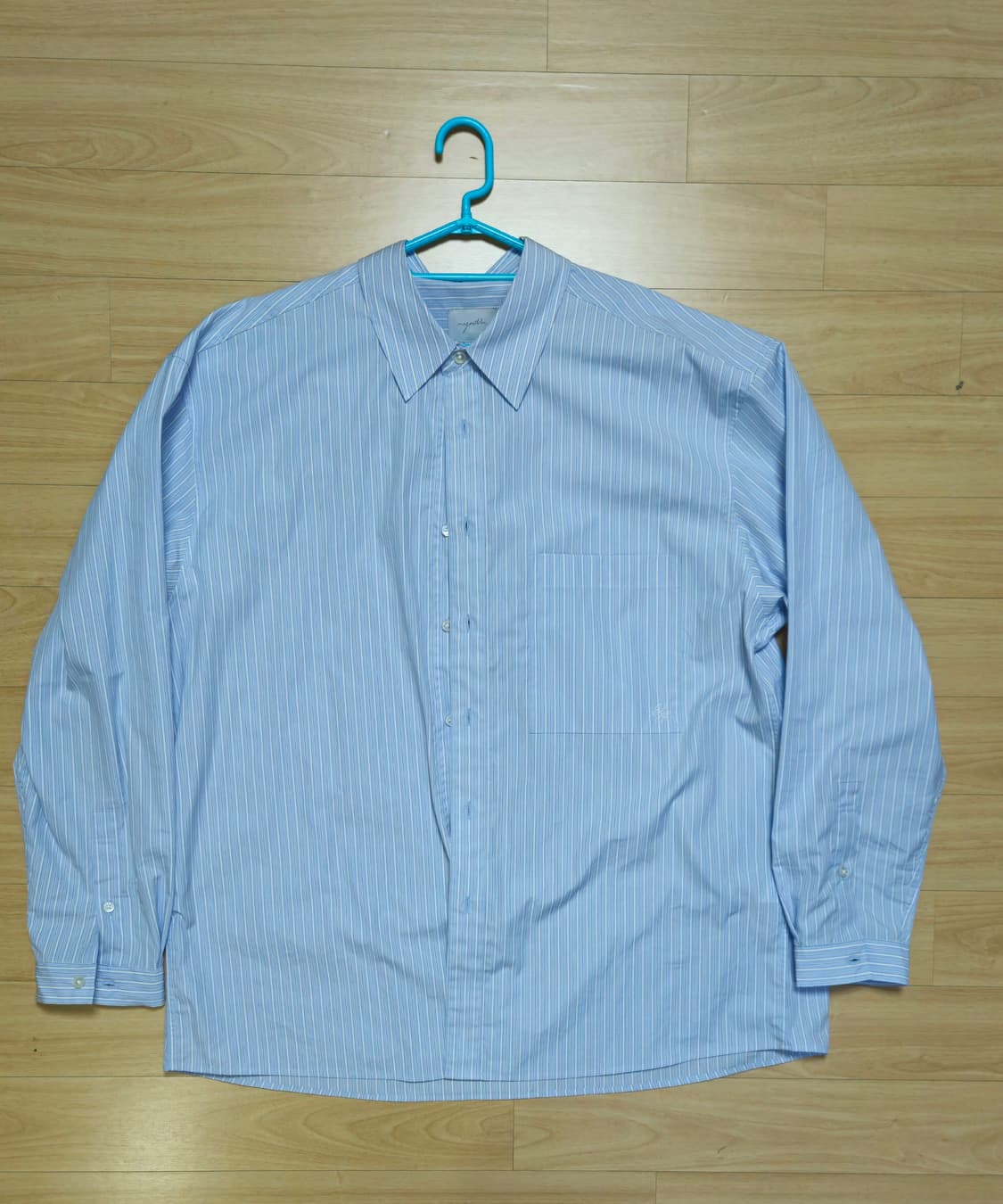유스 블루 스트라이프 셔츠 L 상품이미지1