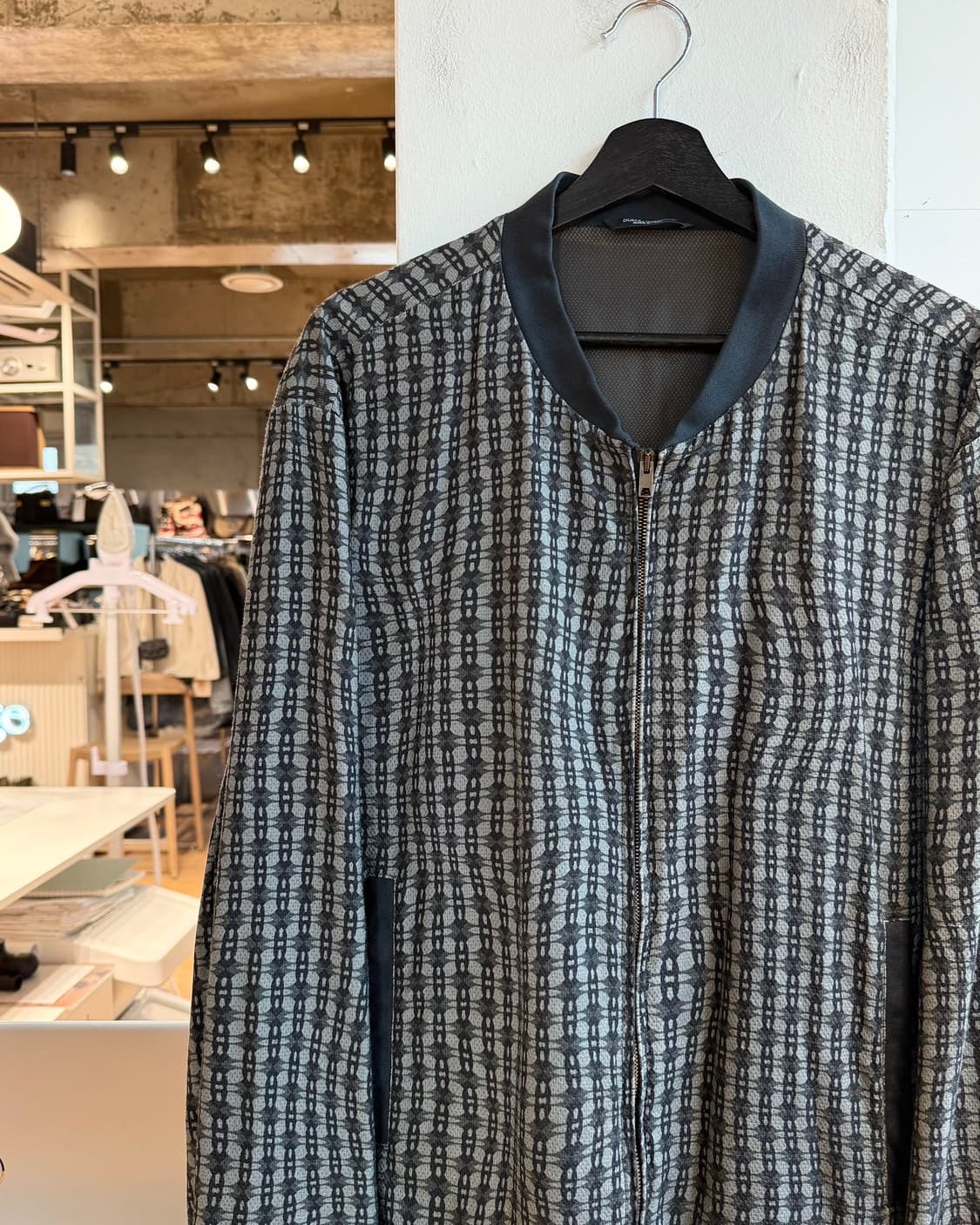 돌체앤가바나 차콜 패턴 레이온 봄버 자켓  상품이미지4