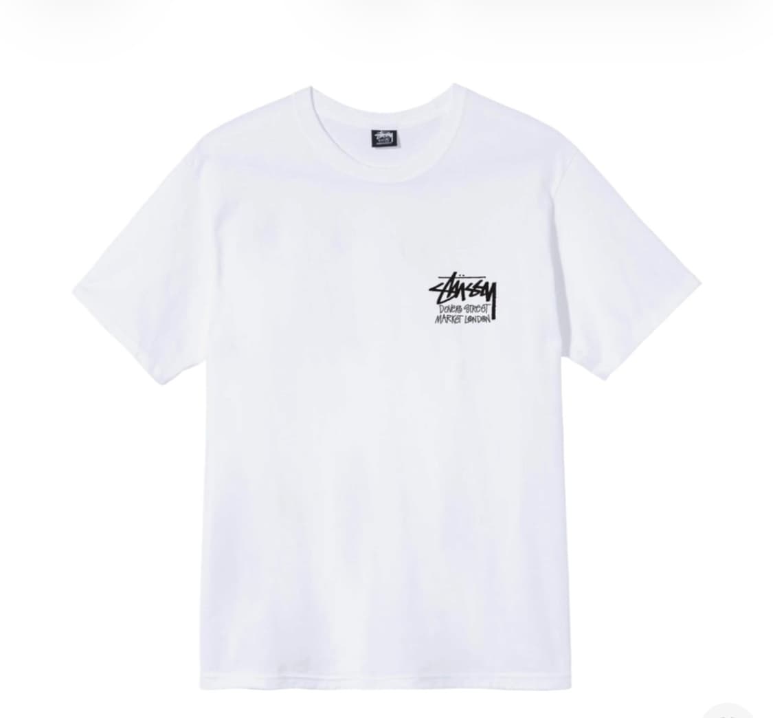 L) 스투시 스탁 도버 스트리트 마켓 런던 티셔츠 화이트 상품이미지1