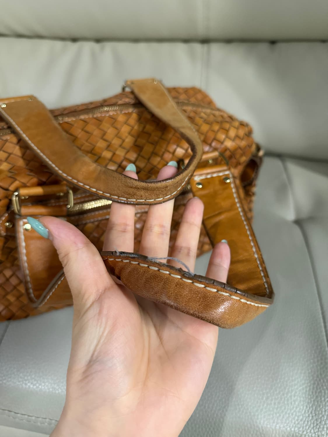 braided detail lambskin shoulder bag 상품이미지5