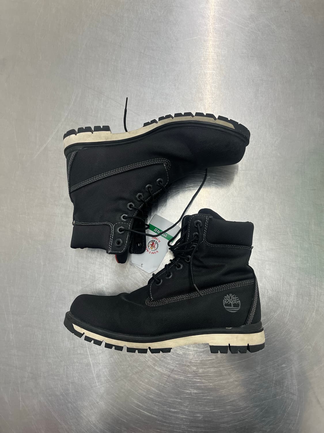 팀버랜드 블랙 캔버스 부츠 상품이미지1