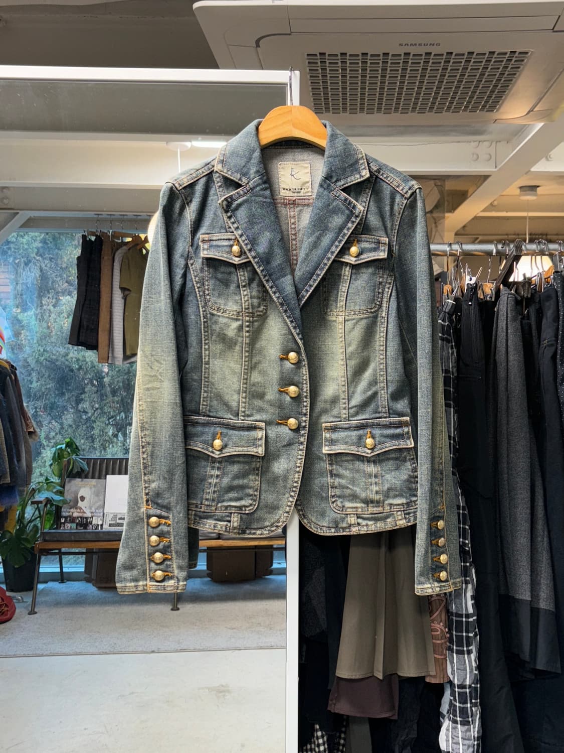 Kumikyoku 밀리터리 데님 자켓 상품이미지1