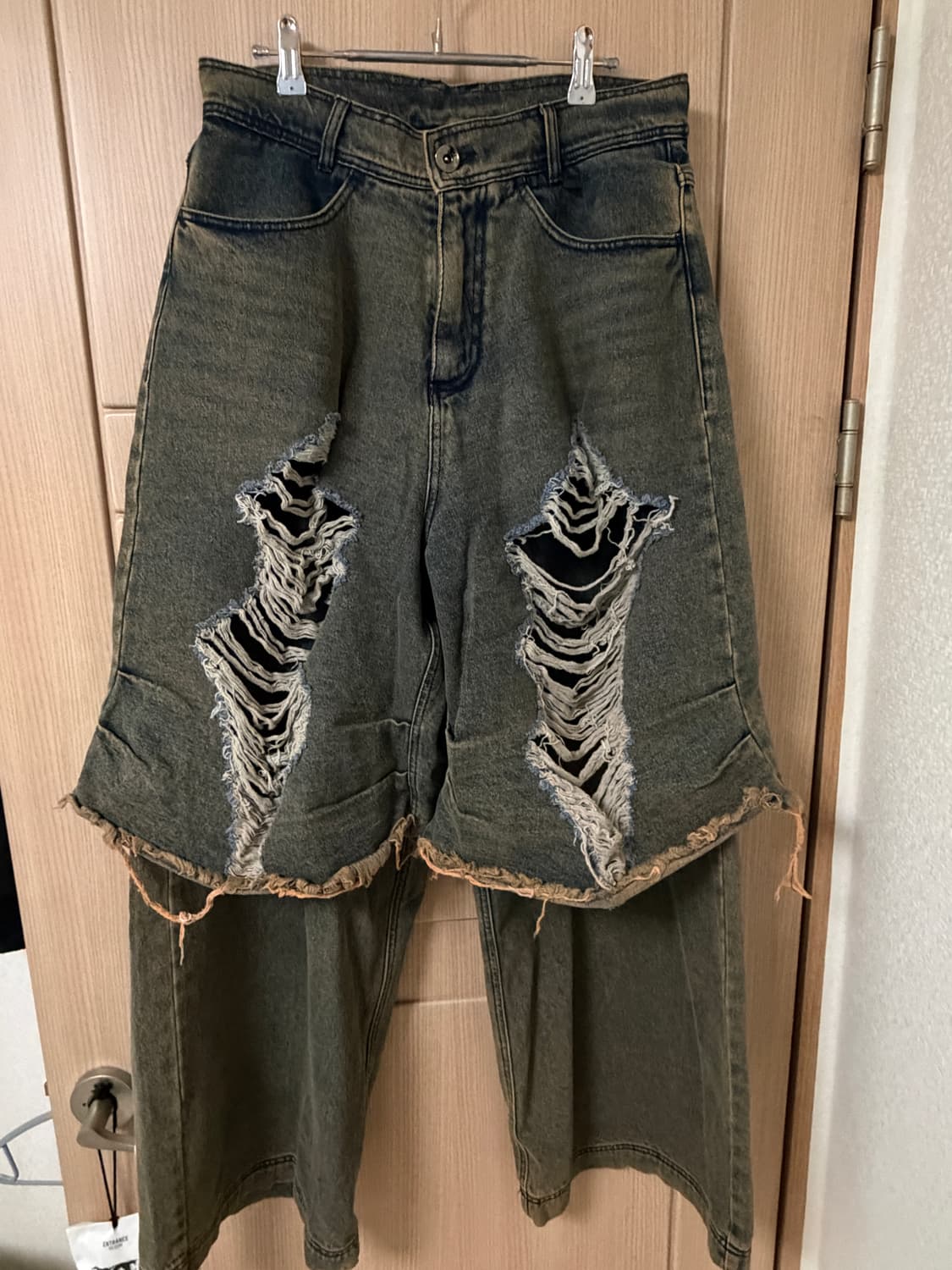 Blr 디스트로이드 빈티지 더블 데님 팬츠 상품이미지2