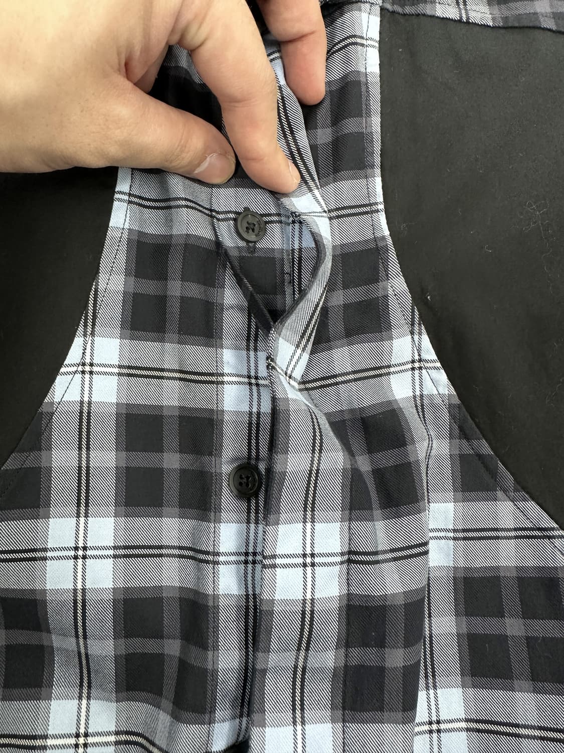 지방시 체크 배색 셔츠 상품이미지4