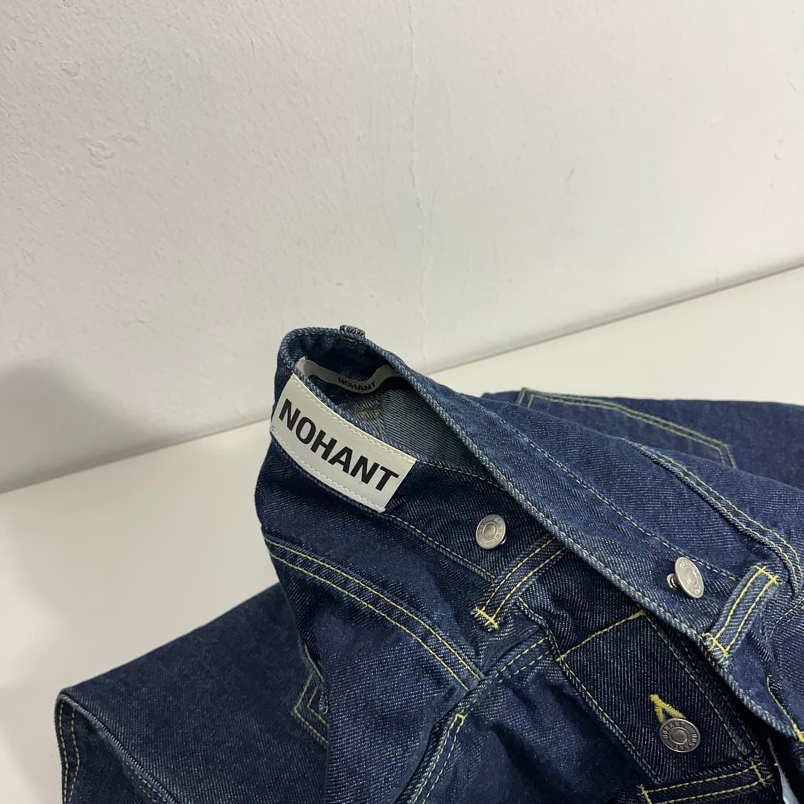 M-L 노앙 하이웨스트 원턱 와일드핏 생지 데님팬츠 상품이미지4