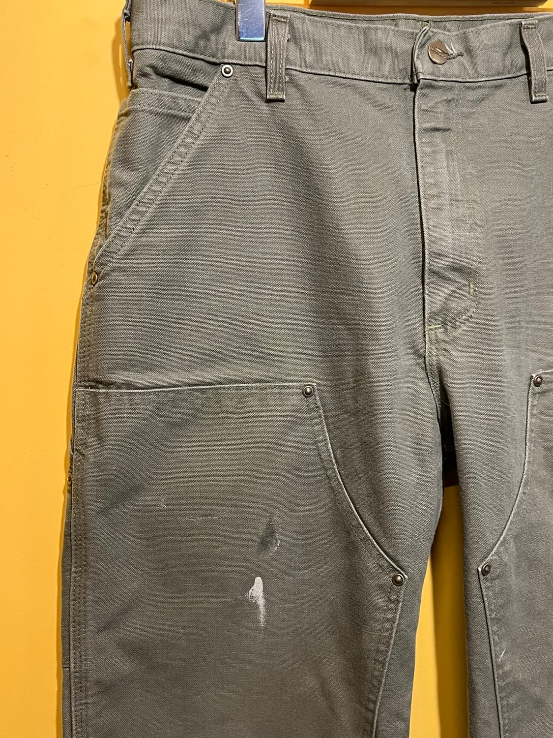 [34x32] 칼하트 더블니 워크팬츠 B136 MOS 모스그린 빈티지 상품이미지5