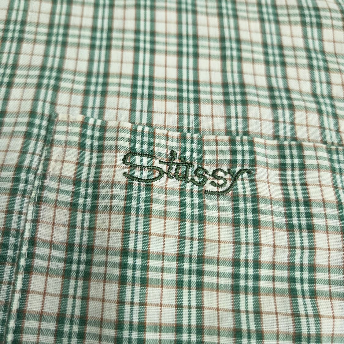 90s Vintage Stussy Plaid Shirts 스투시 셔츠 상품이미지3