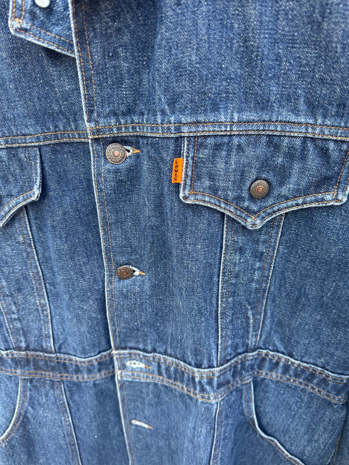 70s 리바이스 빈티지 부시 자켓 데님 초어 카 코트 L 상품이미지5