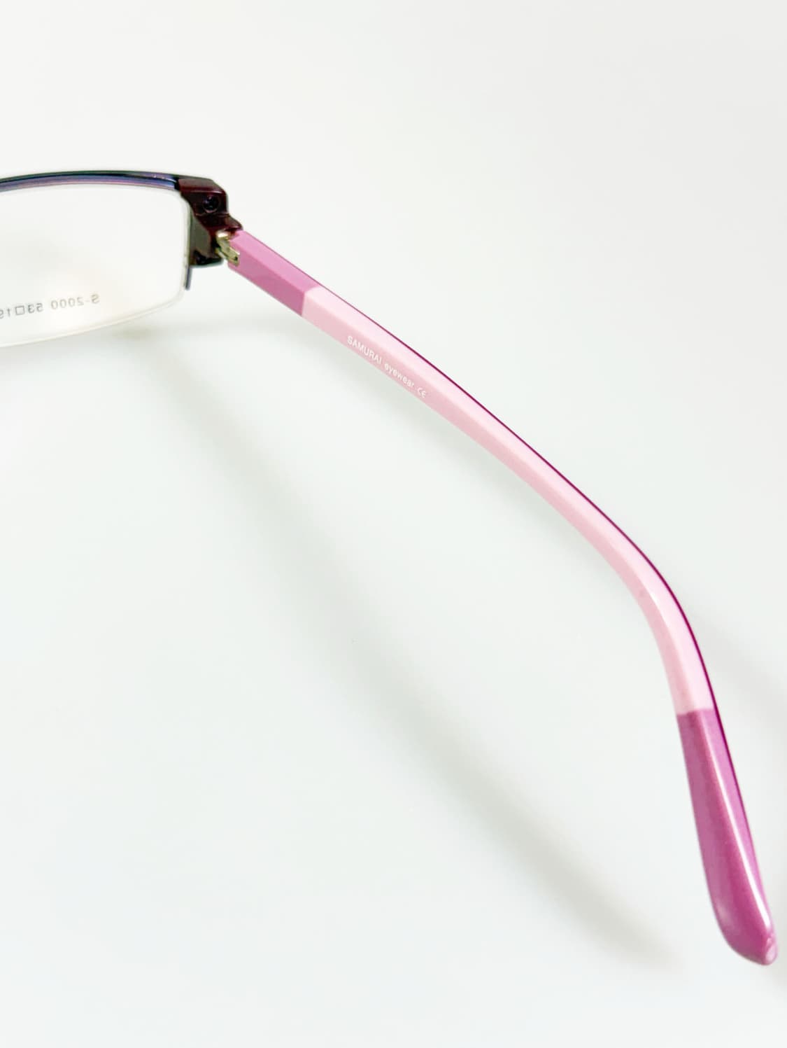 SAMURAI Eyewear 반무테 스퀘어 퍼플 메탈 빈티지 안경 상품이미지6