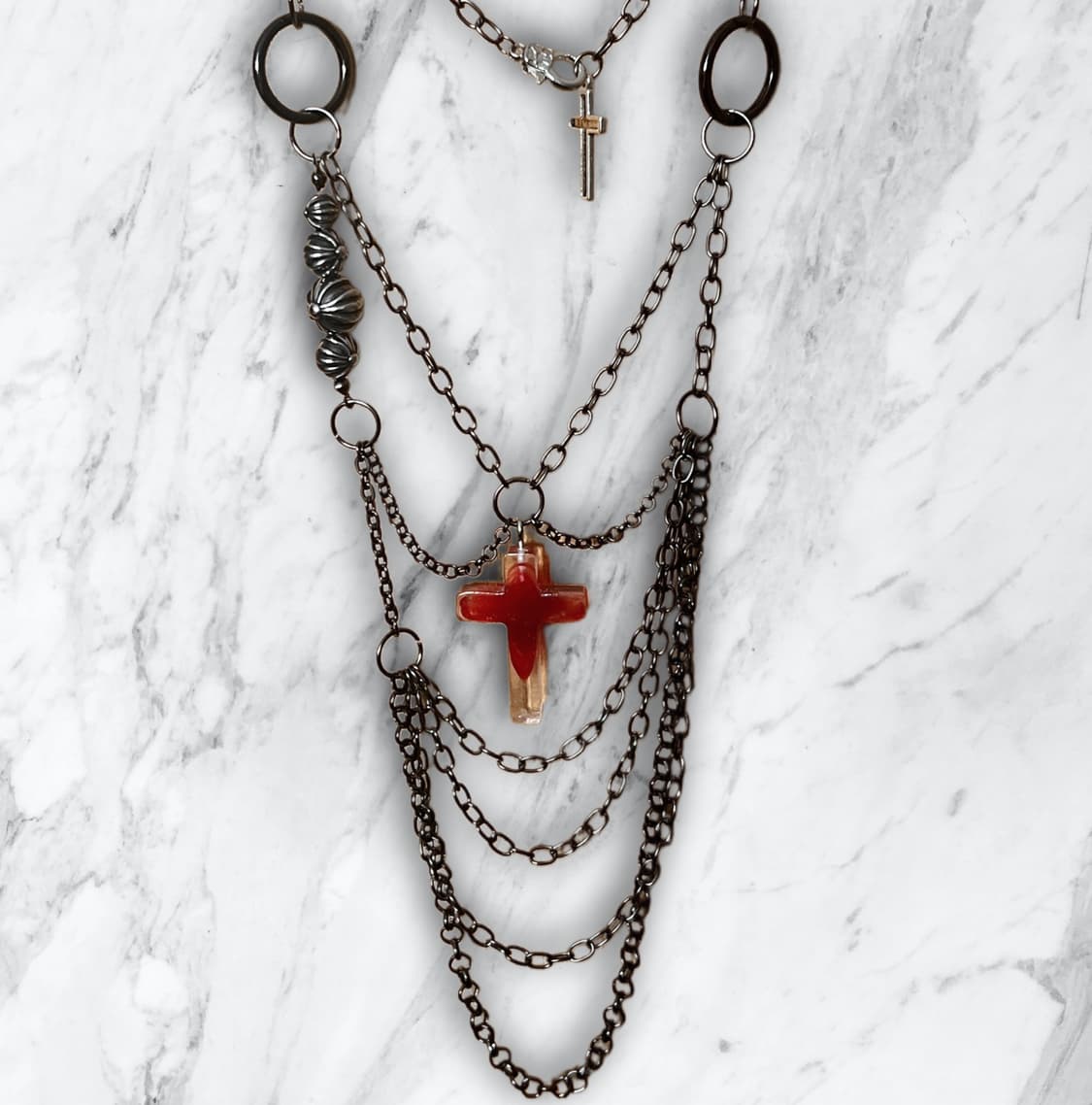 Vkei Asymmetry draped-Necklace 상품이미지1