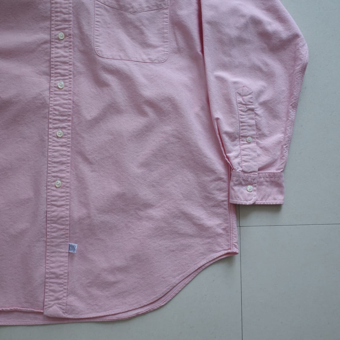 90s 폴로 랄프로렌 빅 옥스포드 셔츠 핑크 (S) 상품이미지5