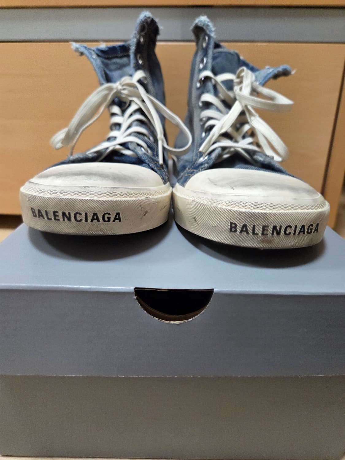 [43] 발렌시아가 파리 하이탑 스니커즈 블루 상품이미지2