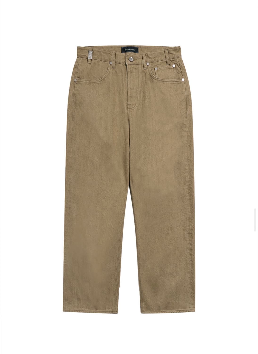 [M] STU 스트라이프 셀비지 데님 팬츠 베이지 상품이미지4