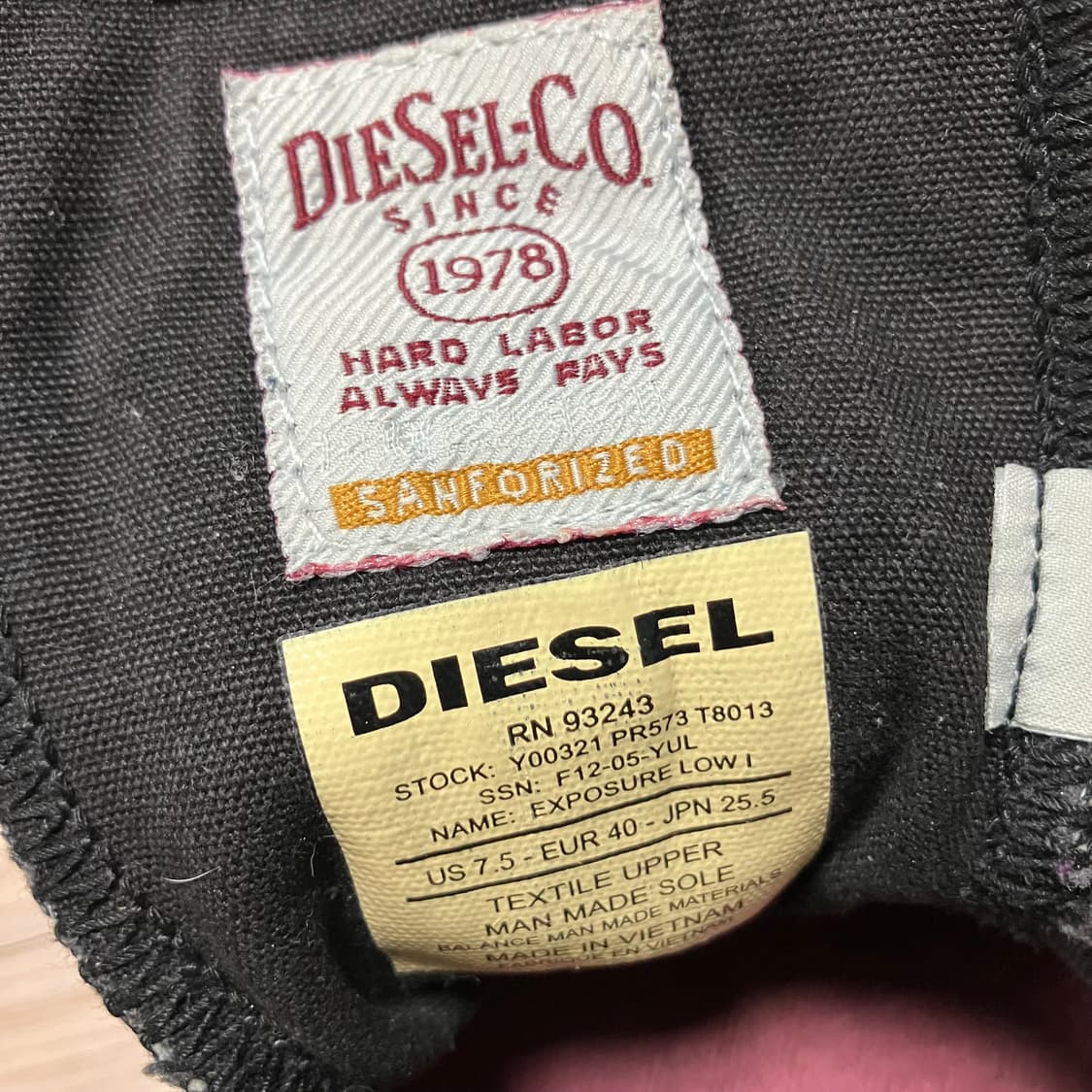 Diesel 디젤 희귀 데님 스니커즈 255 상품이미지10