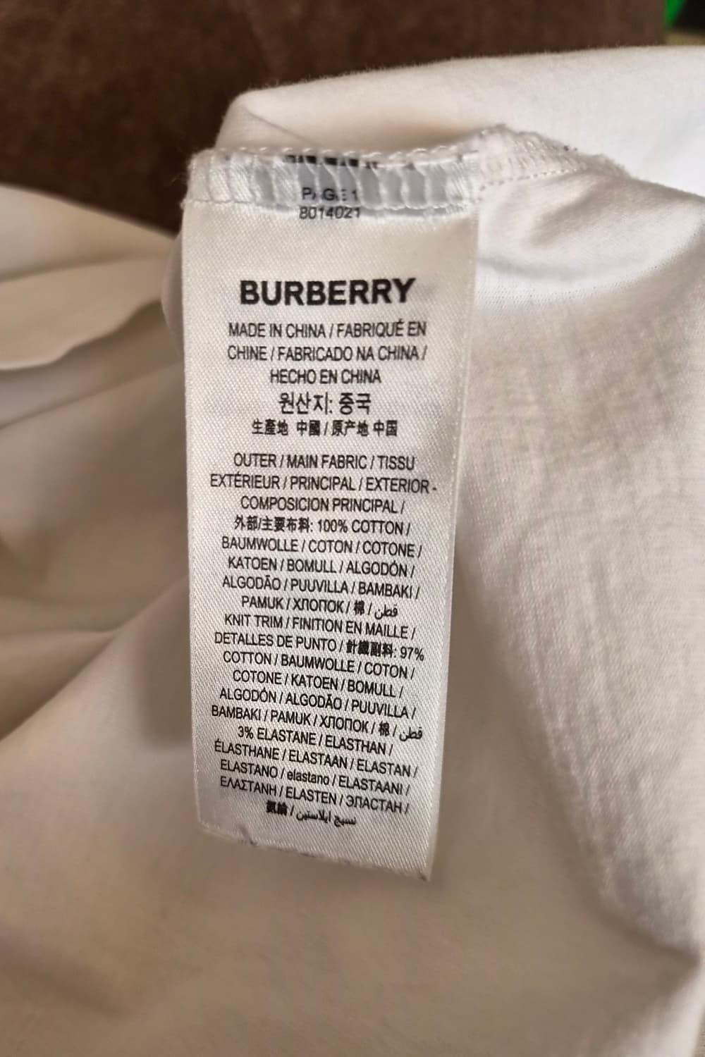 버버리 남성 화이트 라운드반팔티셔츠
 상품이미지6