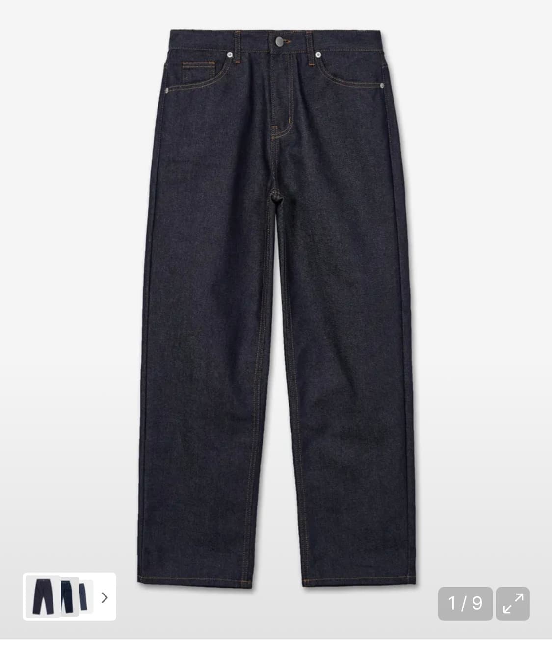 세미와이드 생지 데님 팬츠 (indigo) 상품이미지1