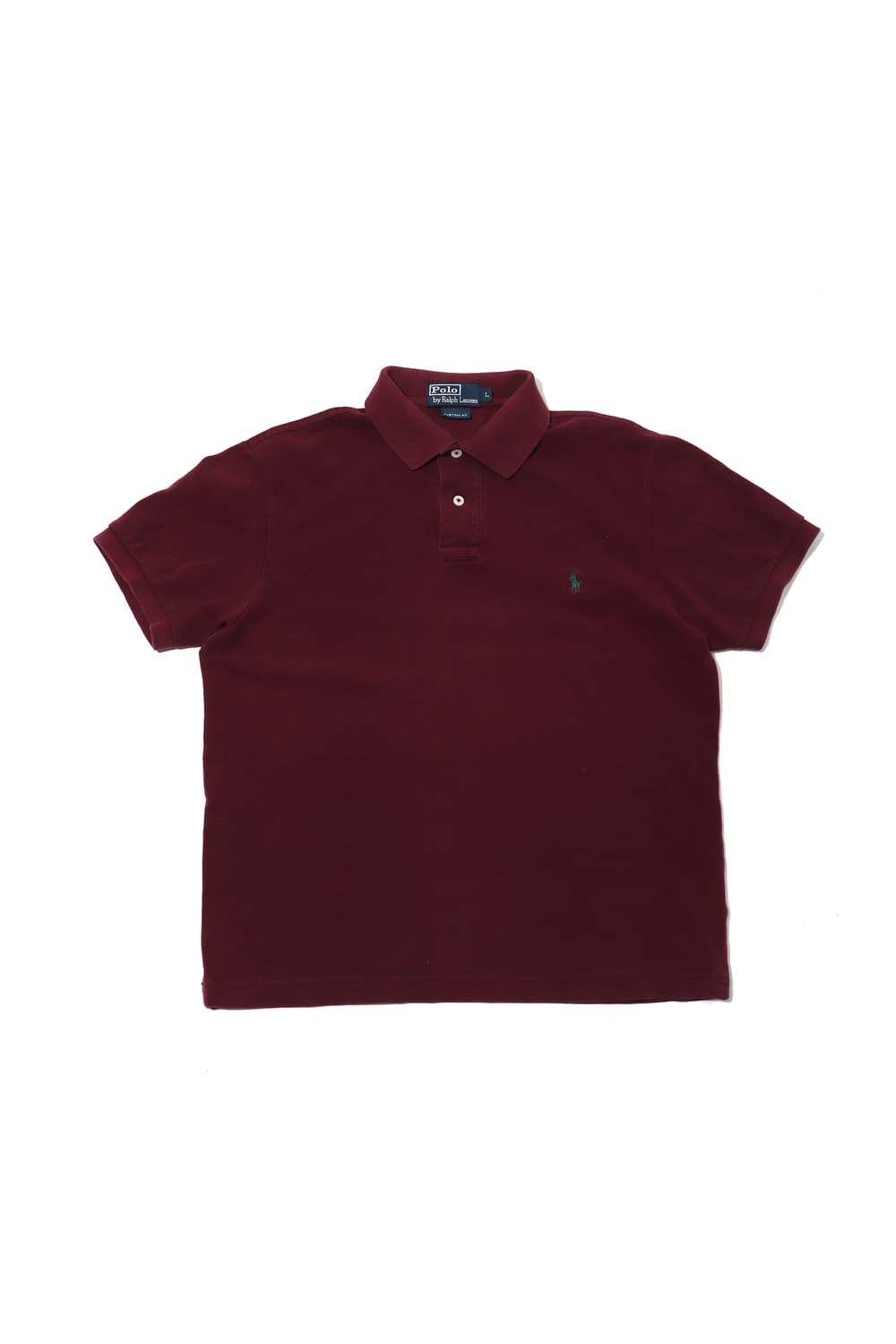 POLO RALPH LAUREN 버건디 커스텀핏 폴로 카라티 size L 상품이미지1