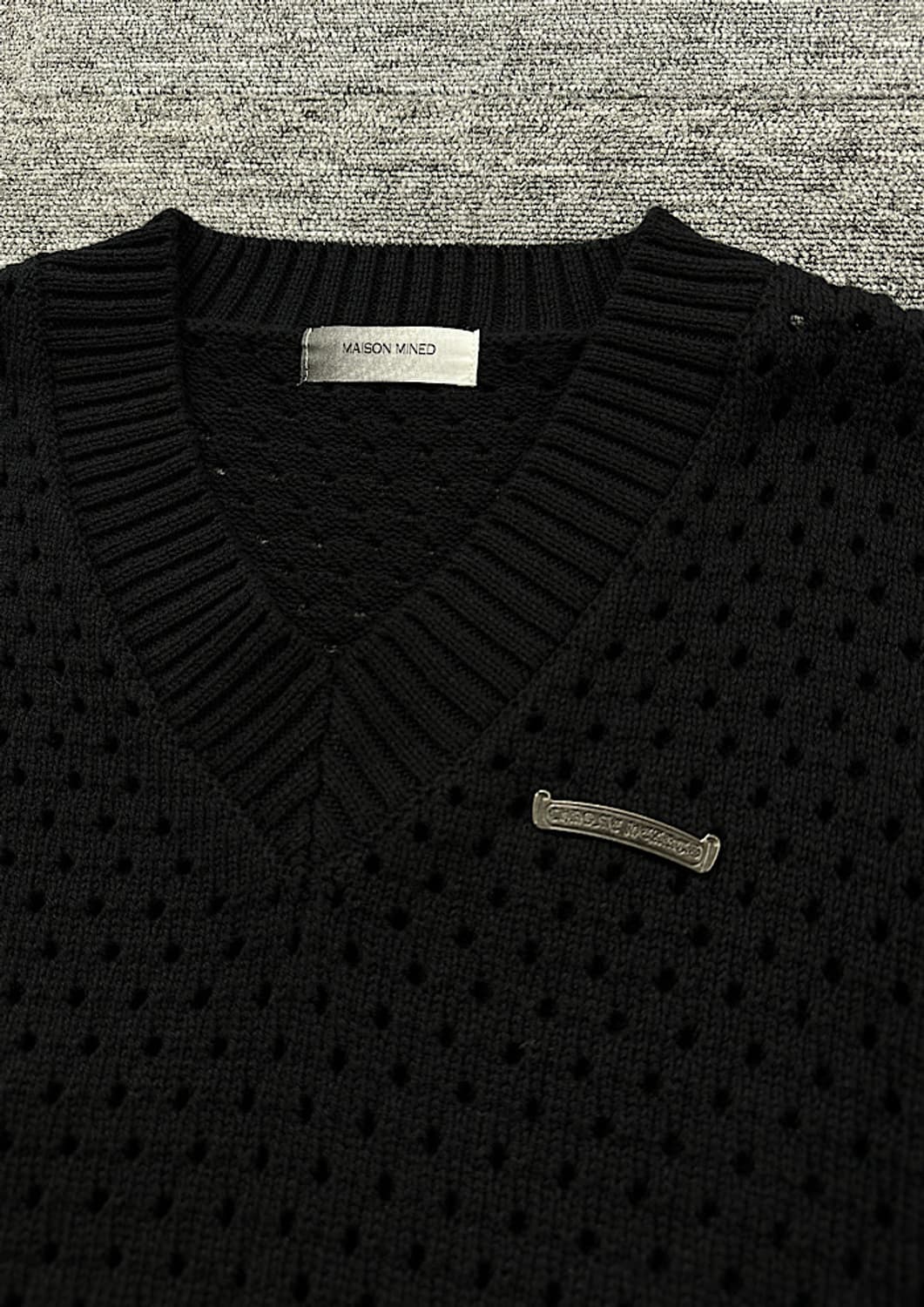 메종미네드 브이넥 니트 XL  상품이미지2
