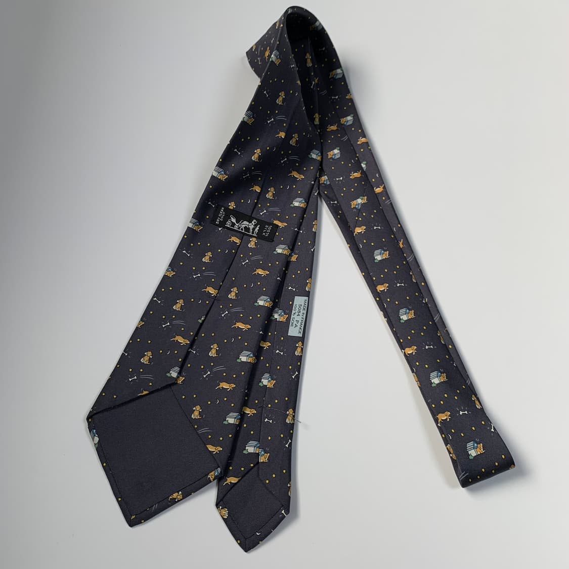 에르메스(HERMES) 챠콜그레이 100실크 명품 정장넥타이 A+등급 상품이미지9