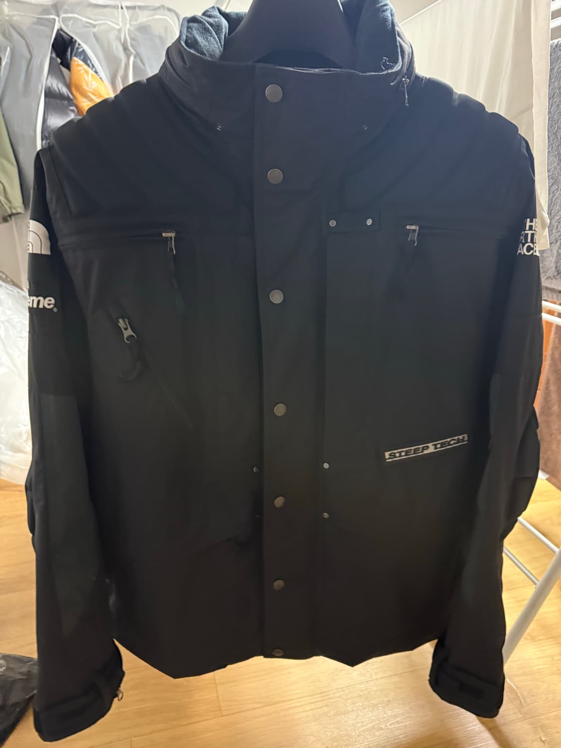 슈프림 x 노스페이스 스팁 테크 아포지 자켓 블랙 - 22FW L siz 상품이미지1