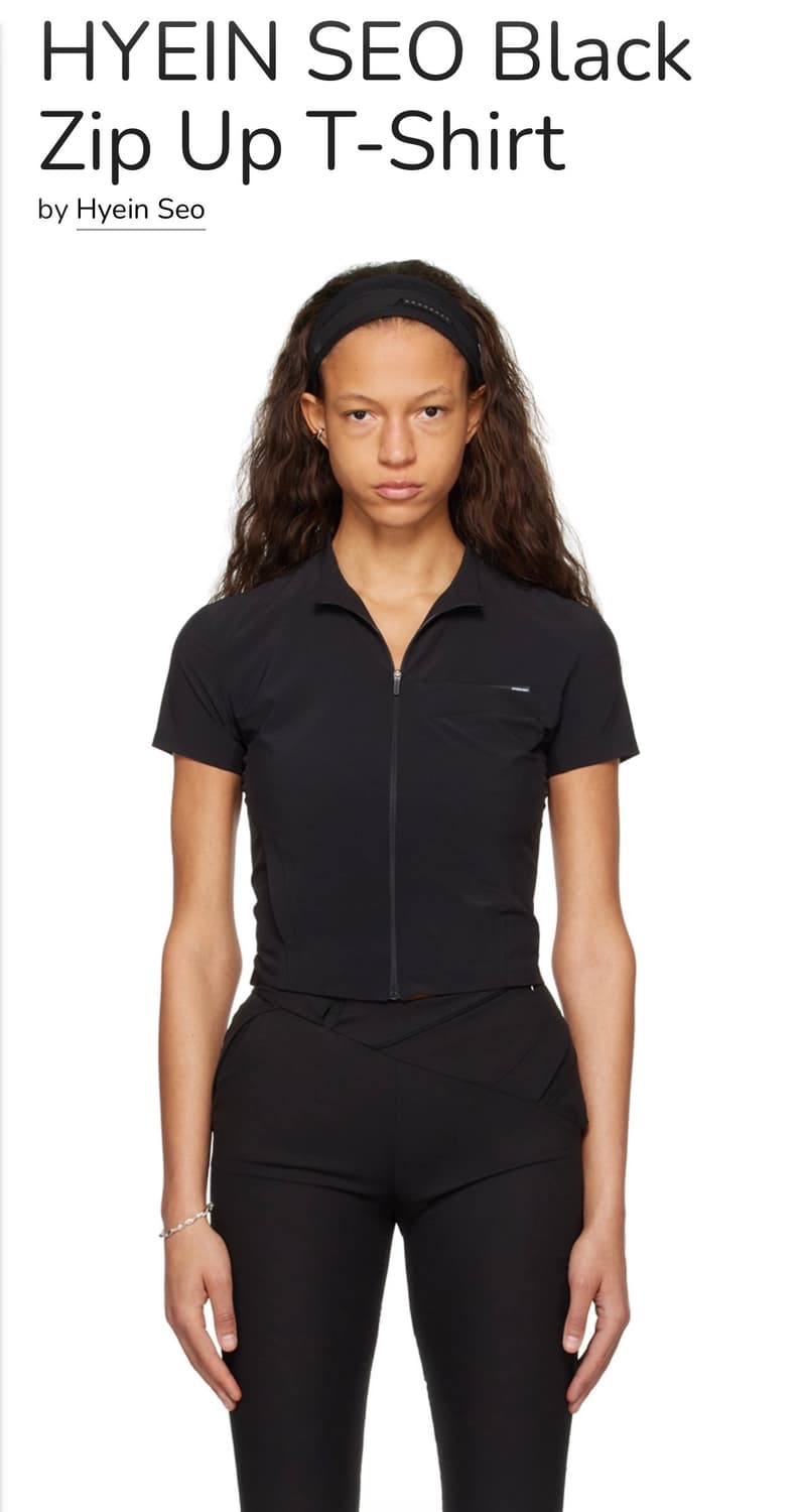 Hyein seo zip up T-shirt 상품이미지4