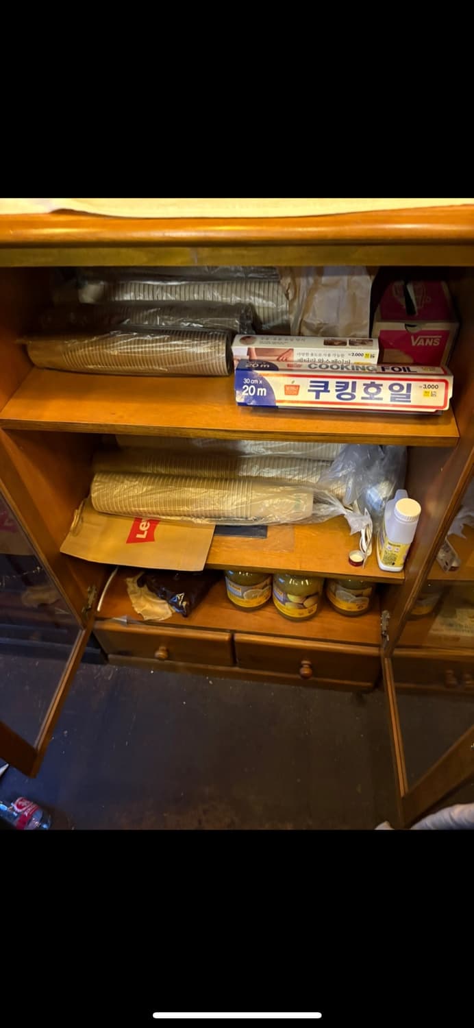 빈티지 원목 유리장 상품이미지4