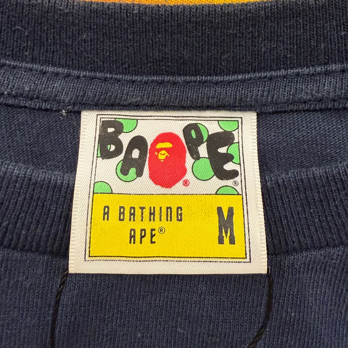 베이프 빅 사루 레인보우 네이비 반팔 티셔츠 상품이미지4